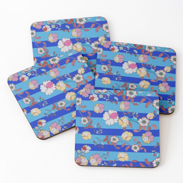 Item preview, floral arrangement on a blue background designed and sold by SlowLifeConcept.