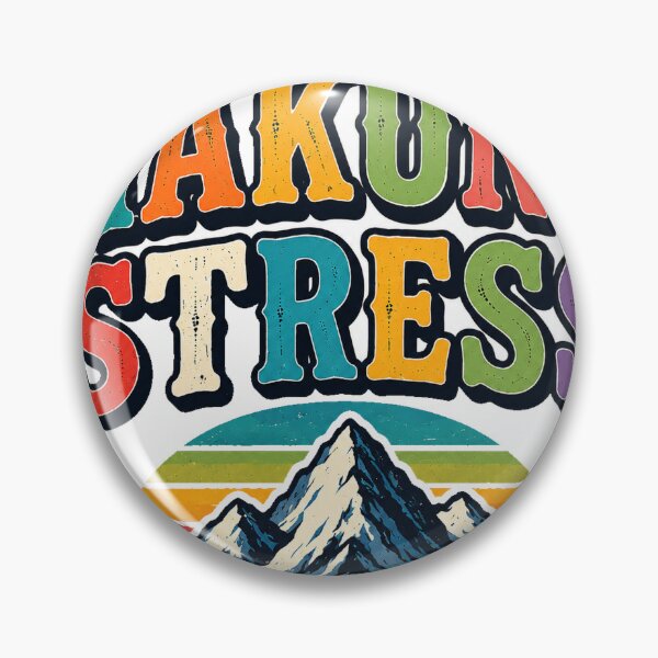 Item preview, Copy of Hakuna Stress Retro Mountain Sticker | Funny No Stress Gift | Swahili Saying designed and sold by Igrowlab254.