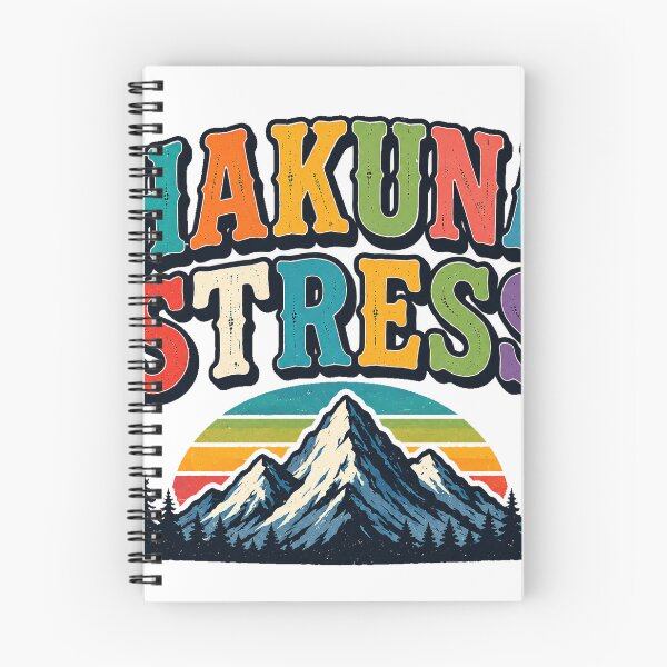 Item preview, Copy of Hakuna Stress Retro Mountain Sticker | Funny No Stress Gift | Swahili Saying designed and sold by Igrowlab254.