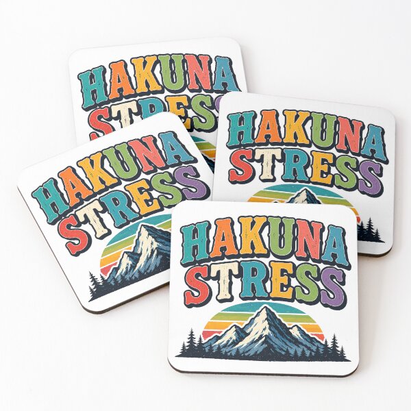 Item preview, Copy of Hakuna Stress Retro Mountain Sticker | Funny No Stress Gift | Swahili Saying designed and sold by Igrowlab254.