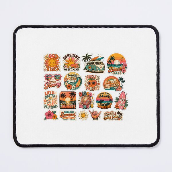 Item preview, Retro Summer Vibes Sticker Collection designed and sold by FAZ-DESIGNS.