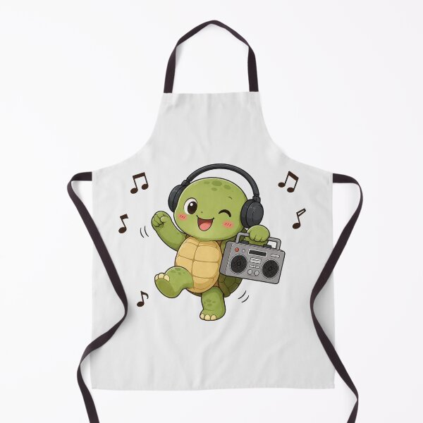 Item preview, Cute Turtle Listening to Music Kawaii Retro Boombox designed and sold by Seculinator.