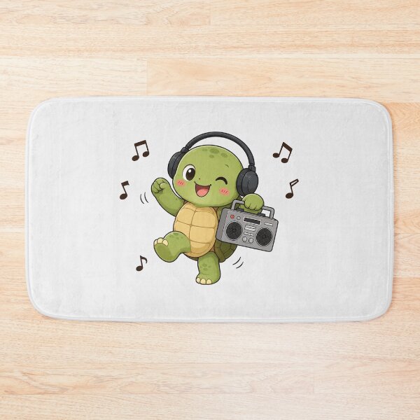 Item preview, Cute Turtle Listening to Music Kawaii Retro Boombox designed and sold by Seculinator.