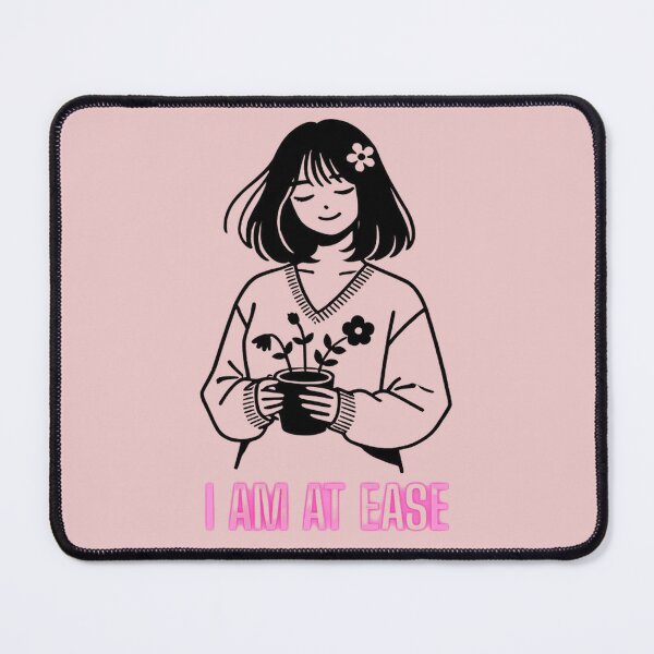 Item preview, I Am At Ease – Minimal Calm Girl Sticker Design designed and sold by ArtfulLife3456.