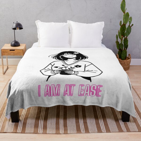 Item preview, I Am At Ease – Minimal Calm Girl Sticker Design designed and sold by ArtfulLife3456.