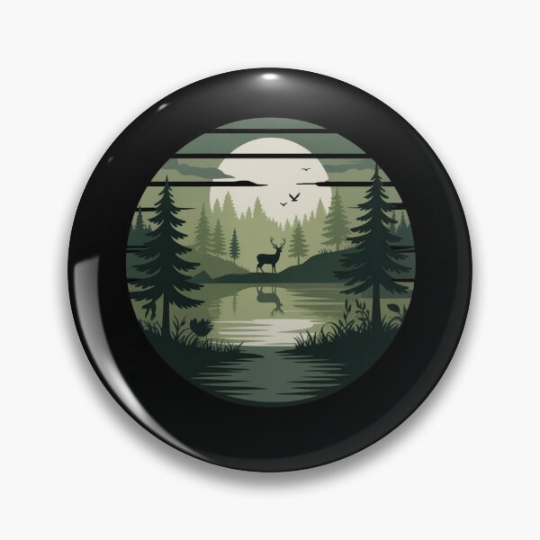 Item preview, vintage deer moon art designed and sold by stikrusak.