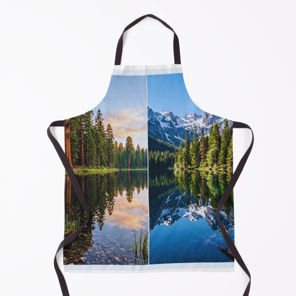 Item preview, Split Screen Forest and Mountain Lake Square designed and sold by GabeMountainArt.