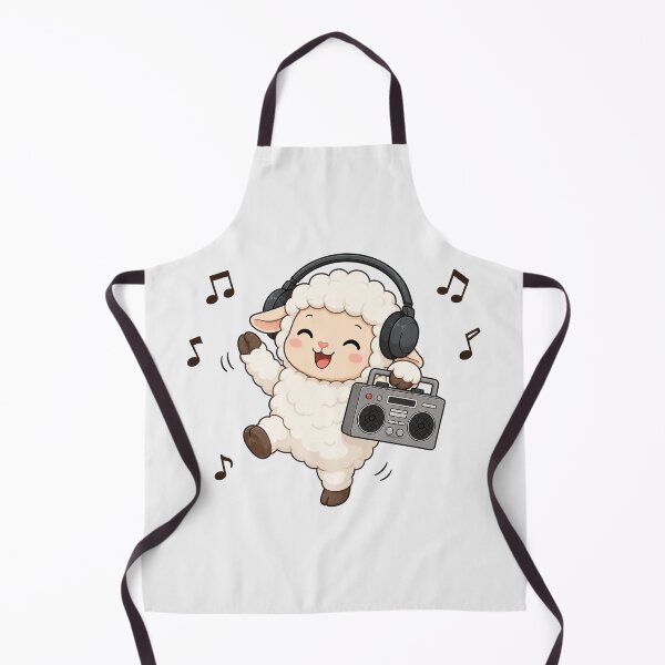 Item preview, Cute Sheep Listening to Music Kawaii Retro Boombox designed and sold by Seculinator.