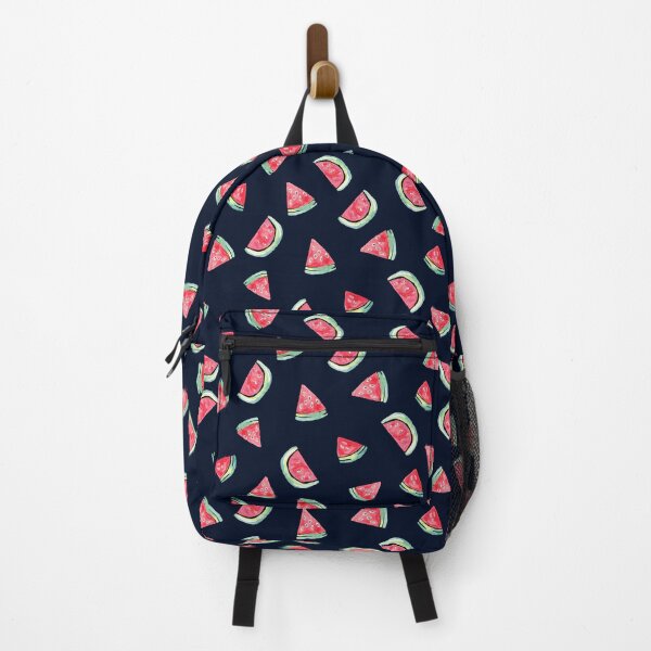 Item preview, Hand Painted Watercolor Watermelon  on black - Patterned designed and sold by aneladesigns.