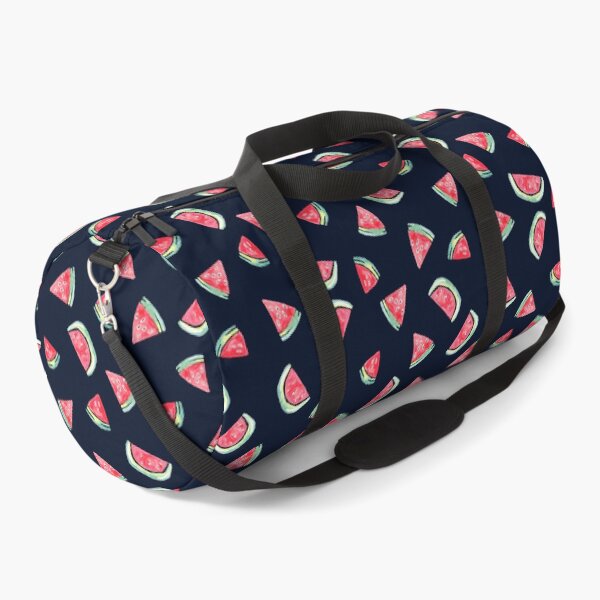 Item preview, Hand Painted Watercolor Watermelon  on black - Patterned designed and sold by aneladesigns.