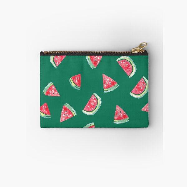Item preview, Hand Painted Watercolor Watermelon  on green - Patterned designed and sold by aneladesigns.