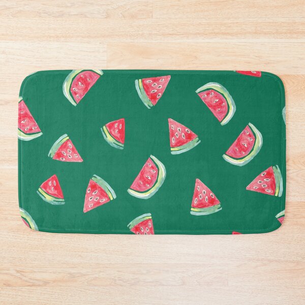 Item preview, Hand Painted Watercolor Watermelon  on green - Patterned designed and sold by aneladesigns.