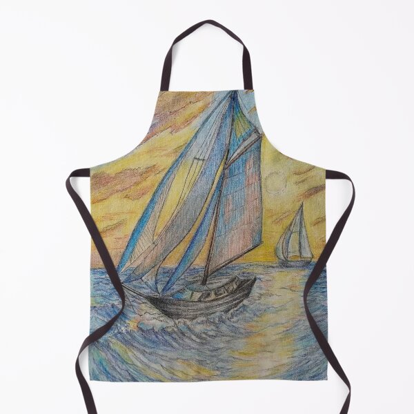 Item preview, Full Sail — Colored Pencil Sailboat Seascape designed and sold by jimmytedesky.