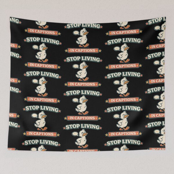 Item preview, Stop Living In Captions Funny Social Media Duck designed and sold by TeeTimeTreasure.