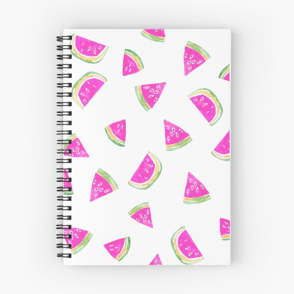 Item preview, Hand Painted Watercolor Pink Watermelon  on white - Patterned designed and sold by aneladesigns.