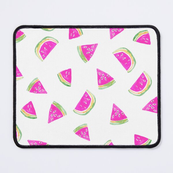 Item preview, Hand Painted Watercolor Pink Watermelon on white - Patterned designed and sold by aneladesigns.