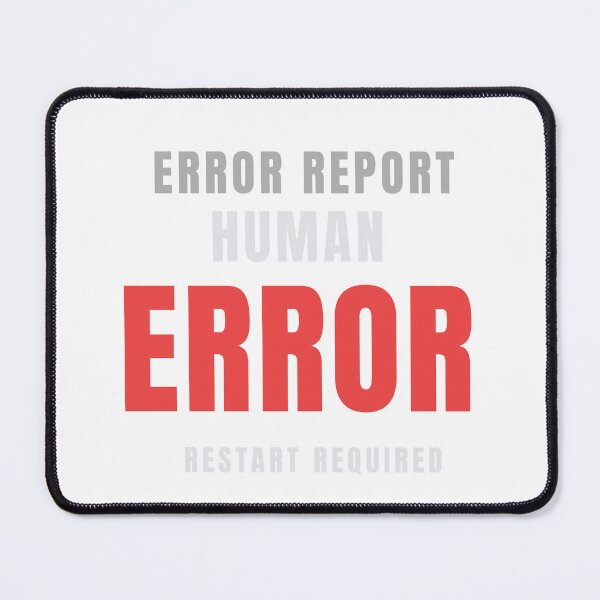 Item preview, Human Error | Funny Tech Humor Typography Design designed and sold by HeartAndArtShop.