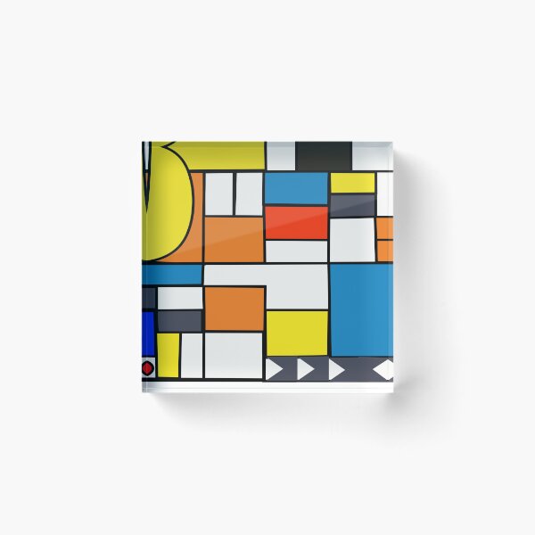 Item preview, Abstract Geometric Shapes Colorful Composition Art designed and sold by design2xstudio.