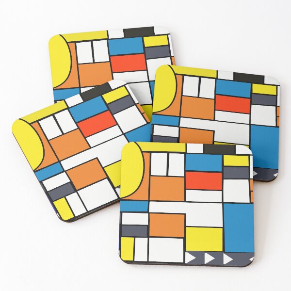 Item preview, Abstract Geometric Shapes Colorful Composition Art designed and sold by design2xstudio.
