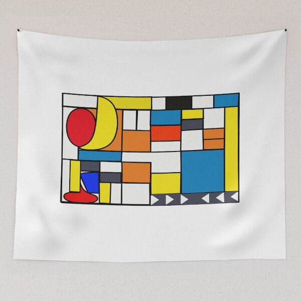 Item preview, Abstract Geometric Shapes Colorful Composition Art designed and sold by design2xstudio.