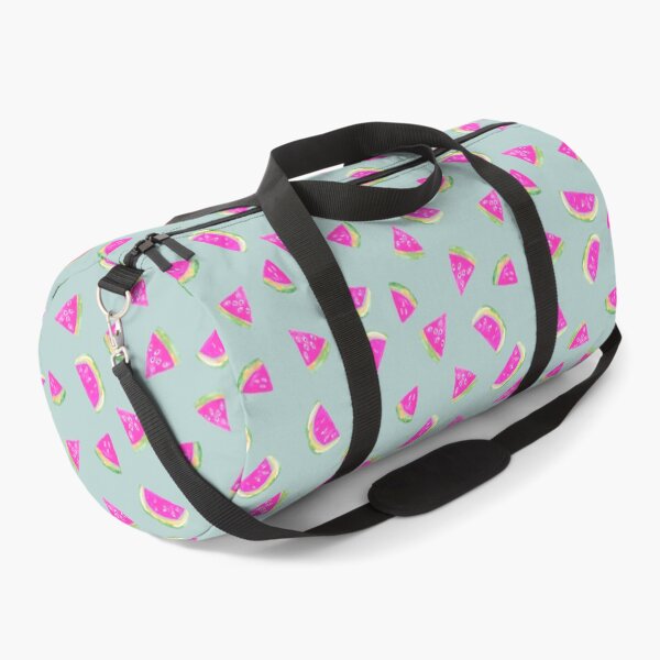 Item preview, Hand Painted Watercolor Pink Watermelon  on blue - Patterned designed and sold by aneladesigns.