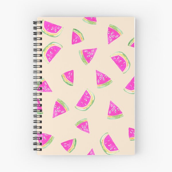 Item preview, Hand Painted Watercolor Pink Watermelon  on beige- Patterned designed and sold by aneladesigns.