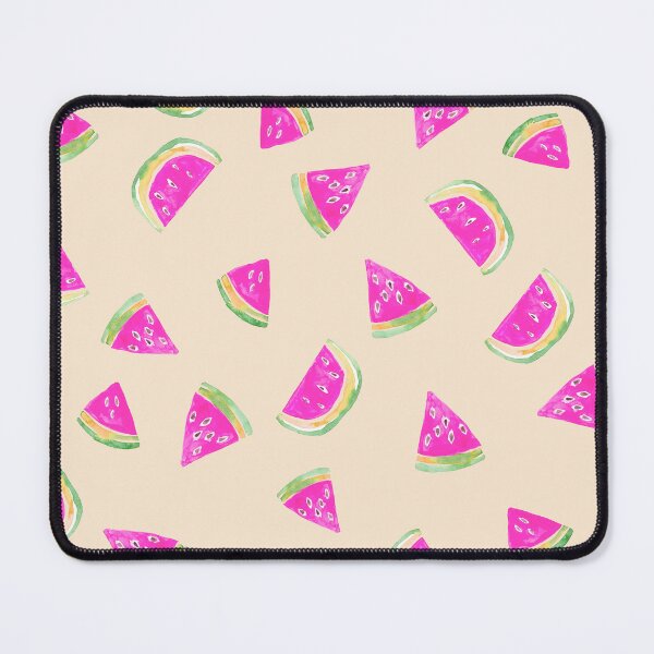 Item preview, Hand Painted Watercolor Pink Watermelon on beige- Patterned designed and sold by aneladesigns.