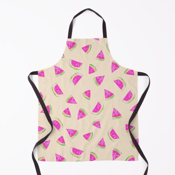 Item preview, Hand Painted Watercolor Pink Watermelon on beige- Patterned designed and sold by aneladesigns.