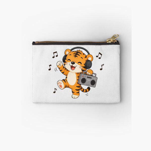 Item preview, Cute Tiger Listening to Music Kawaii Retro Boombox designed and sold by Seculinator.