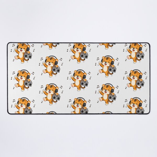 Item preview, Cute Tiger Listening to Music Kawaii Retro Boombox designed and sold by Seculinator.