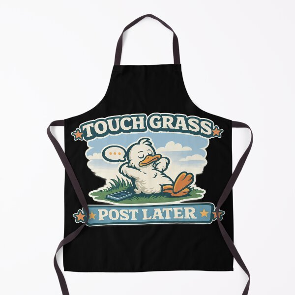 Item preview, Touch Grass Post Later Funny Social Media Duck designed and sold by TeeTimeTreasure.