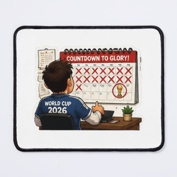 Item preview, Countdown to Glory World Cup 2026 Funny Football Fan designed and sold by Pixanova.