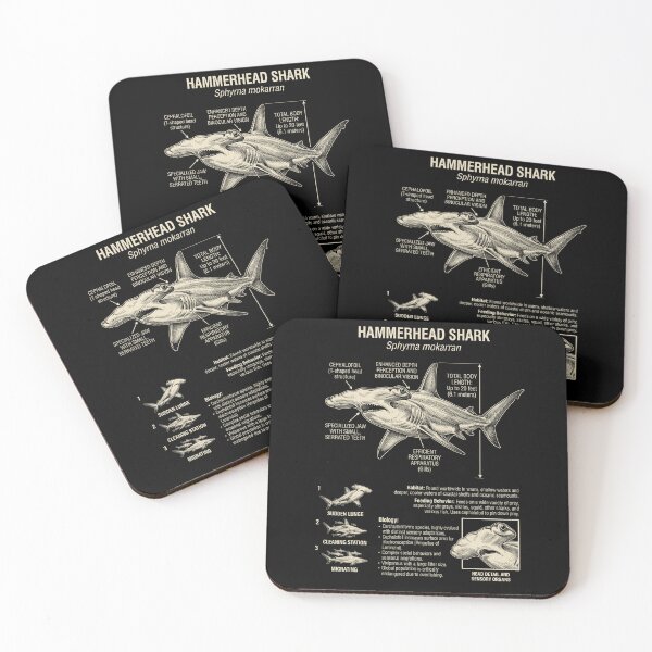 Item preview, Hammerhead Shark Scientific Anatomy Biology Animal Lover designed and sold by Kimberley King Art  King Art.