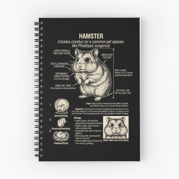 Item preview, Hamster Scientific Anatomy Biology Animal Lover designed and sold by Kimberley King Art  King Art.