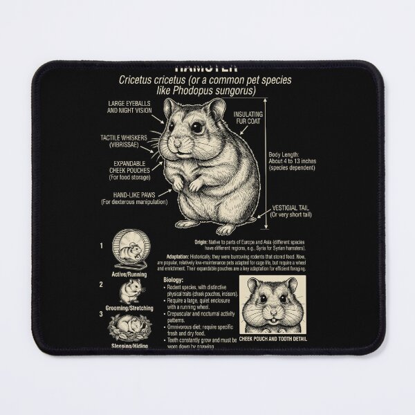Item preview, Hamster Scientific Anatomy Biology Animal Lover designed and sold by Kimberley King Art  King Art.