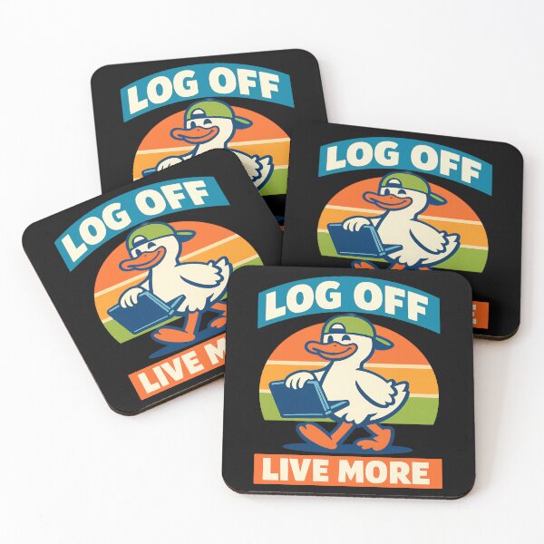 Item preview, Log Off Live More Funny Duck Digital Detox Design designed and sold by TeeTimeTreasure.