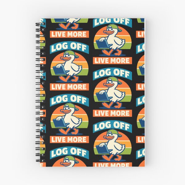 Item preview, Log Off Live More Funny Duck Digital Detox Design designed and sold by TeeTimeTreasure.