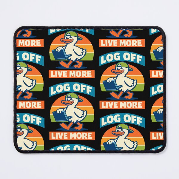 Item preview, Log Off Live More Funny Duck Digital Detox Design designed and sold by TeeTimeTreasure.