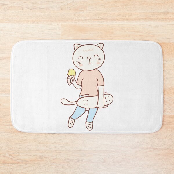 Item preview, Lindo gato con patineta designed and sold by Tiny-Love ⭐⭐⭐⭐⭐.
