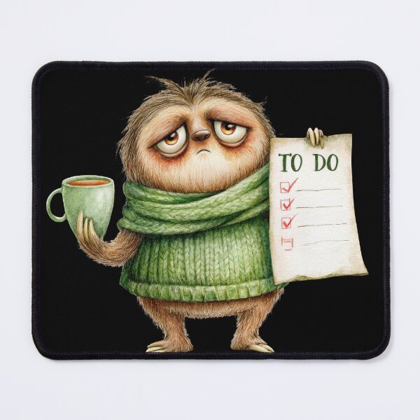 Item preview, Tired Sloth To Do List Funny Procrastination Sticker designed and sold by VikArt7.