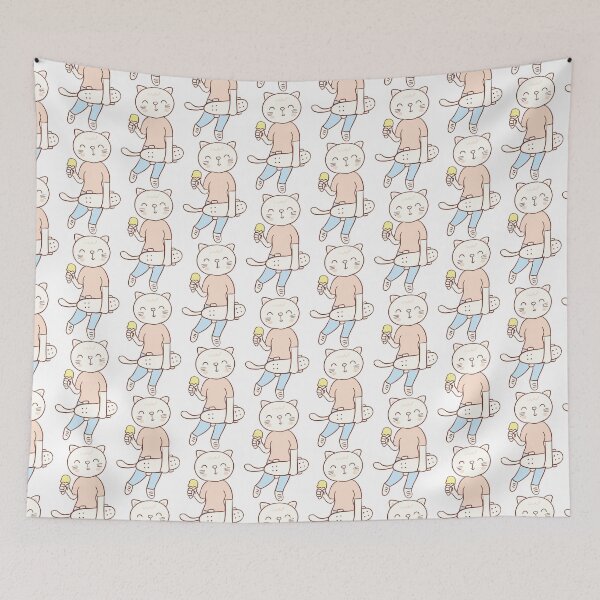 Item preview, Lindo gato con patineta designed and sold by Tiny-Love ⭐⭐⭐⭐⭐.