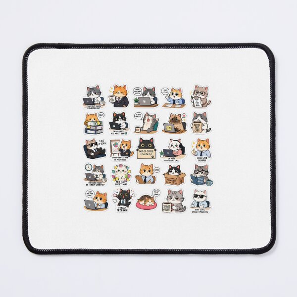 Item preview, Funny Cat Office Workers Sticker Pack designed and sold by FAZ-DESIGNS.