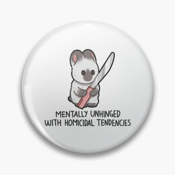 Item preview, Mentally Unhinged With Homicidal Tendencies Funny Rabbit Art designed and sold by DesertMoonArts.