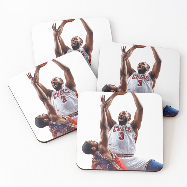 Item preview, Bulls Number 3 Basketball Shooting Over Defender designed and sold by redblink store.