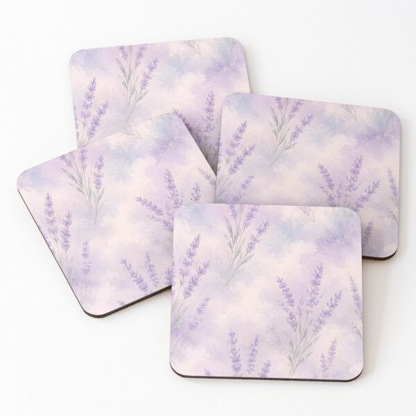 Item preview, Pastel Lavender Watercolor Floral Pattern Art designed and sold by ChubbyGoong.