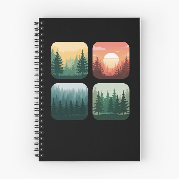 Item preview, vintage nature scene forest art designed and sold by stikrusak.