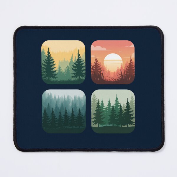 Item preview, vintage nature scene forest art designed and sold by stikrusak.
