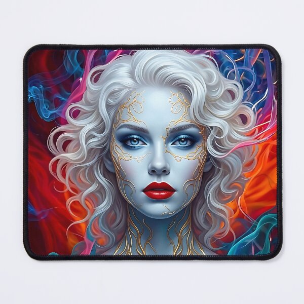 Item preview, Ethereal Gold Veins Fantasy Portrait designed and sold by ToxicInkArt.