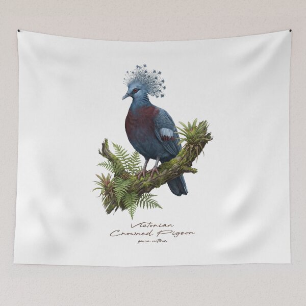 Item preview, Victorian Crowned Pigeon on Tropical Tree designed and sold by Takeda-art.