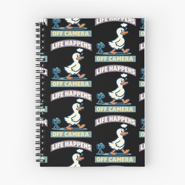 Item preview, Life Happens Off Camera Funny Content Creator Duck designed and sold by TeeTimeTreasure.
